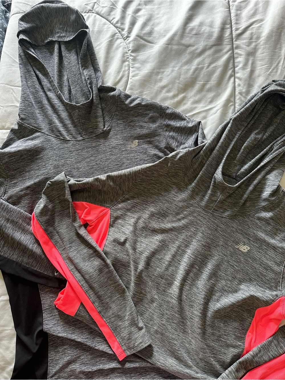 New Balance Gray Hooded Long Sleeve Top Size XL - 2 in lot